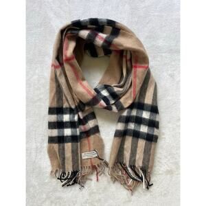 Burberry 100% Cashmere Nova Check Scarf in Archive Beige NWT